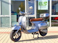Elektroskútr e-Ves, motor 4,5 kW / 70 Nm, vyjímatelná baterie Lithium 72V/52Ah, šedá metalíza