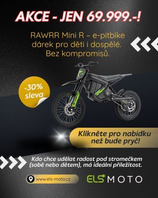 Rawrr mantis mini R za 69.999 Kč, zakoupíte na www.els-moto.cz. Akce platí do vyprodání zásob.
